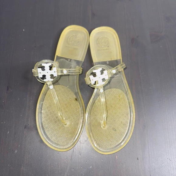Tory Burch Mini Miller Clear Sandals - Picture 1 of 5
